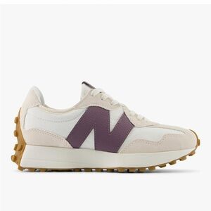 New Balance Women's White and Lavender Retro-Style Trainer